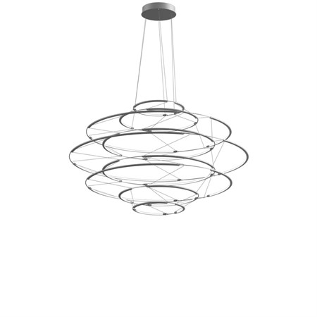 Nemo+DROP 9 LED 90W 8700lm 2700K CRI>90, hämardatav 1-10V, rippvalgusti, satiin hõbe